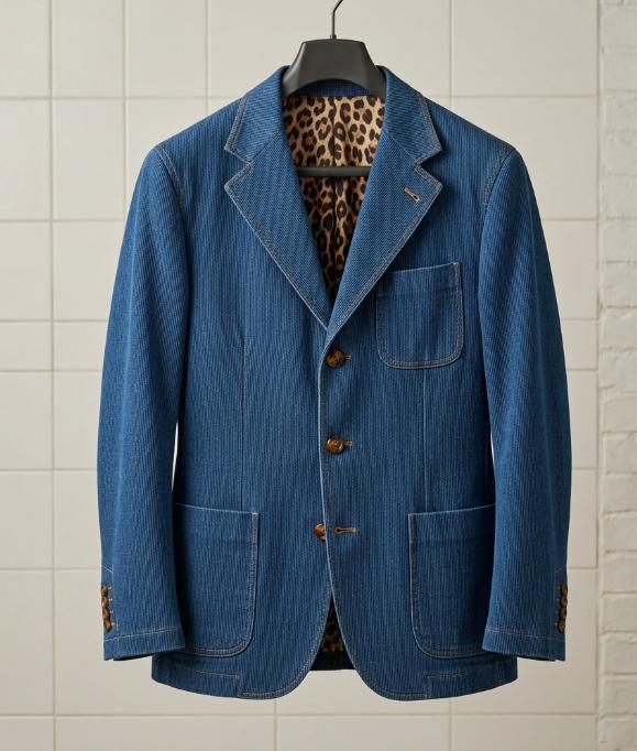 Blue casual blazer jacket